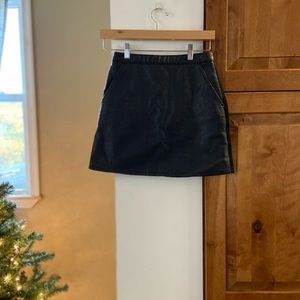 Black mini skirt